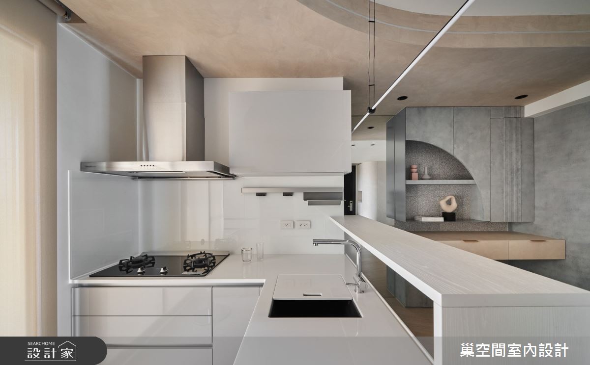 19坪新成屋(5年以下)＿現代風廚房案例圖片＿巢空間室內設計＿巢空間_17Caché 隱之25