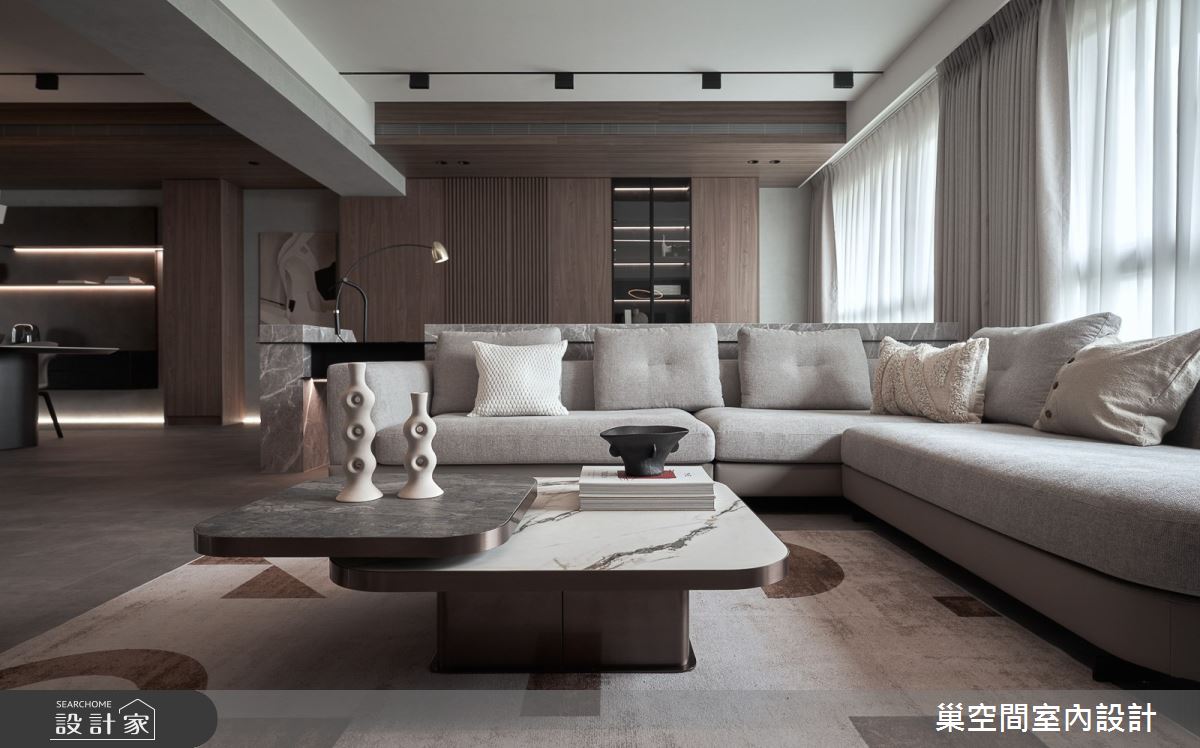 70坪中古屋(5~15年)＿現代風客廳案例圖片＿巢空間室內設計＿巢空間_21初生 Riverside Abode之6