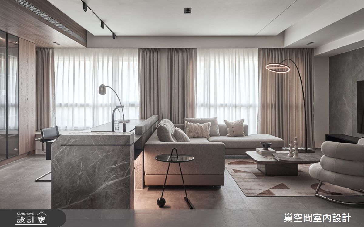 70坪中古屋(5~15年)＿現代風客廳書房案例圖片＿巢空間室內設計＿巢空間_21初生 Riverside Abode之7