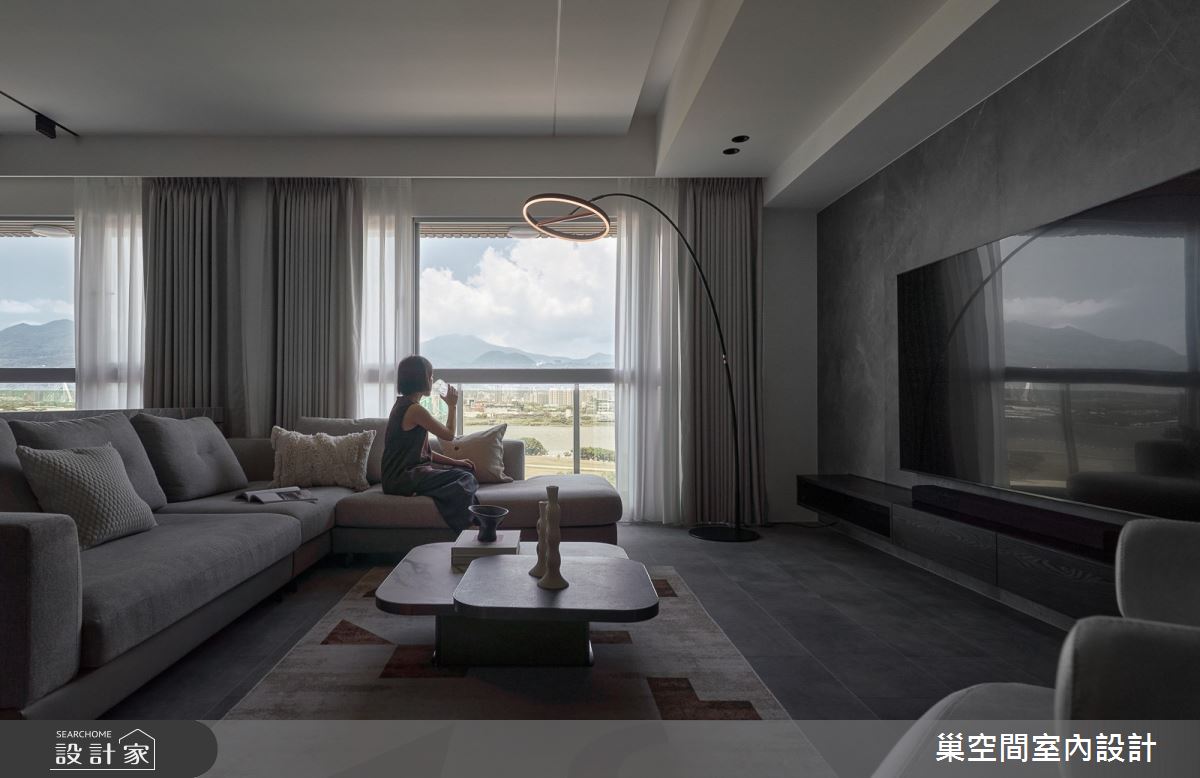 70坪中古屋(5~15年)＿現代風客廳案例圖片＿巢空間室內設計＿巢空間_21初生 Riverside Abode之14