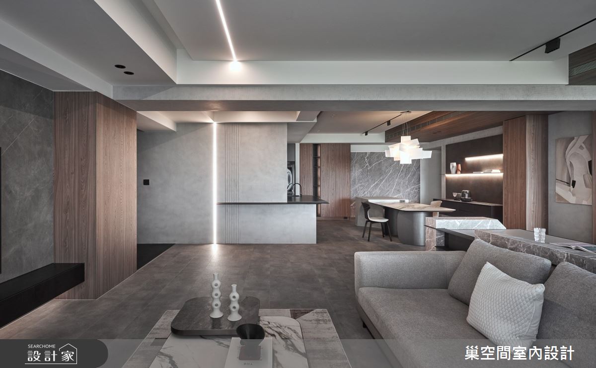 70坪中古屋(5~15年)＿現代風客廳案例圖片＿巢空間室內設計＿巢空間_21初生 Riverside Abode之18