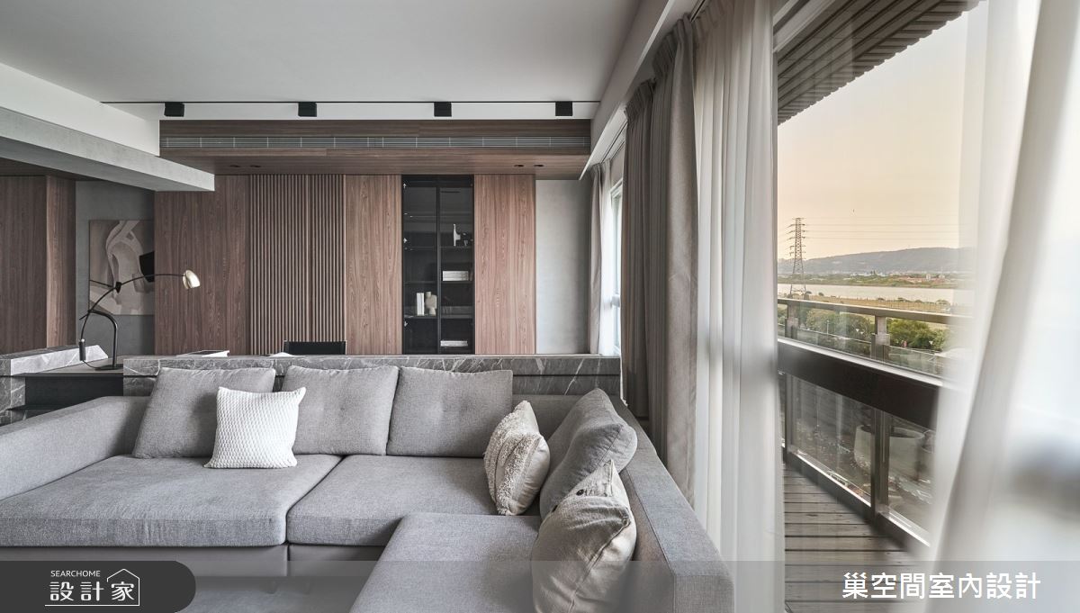70坪中古屋(5~15年)＿現代風客廳案例圖片＿巢空間室內設計＿巢空間_21初生 Riverside Abode之16