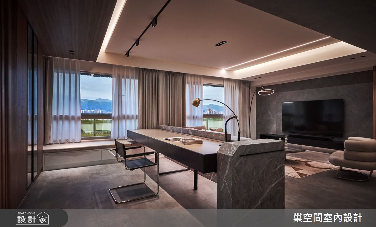 70坪中古屋(5~15年)＿現代風客廳書房案例圖片＿巢空間室內設計＿巢空間_21初生 Riverside Abode之12