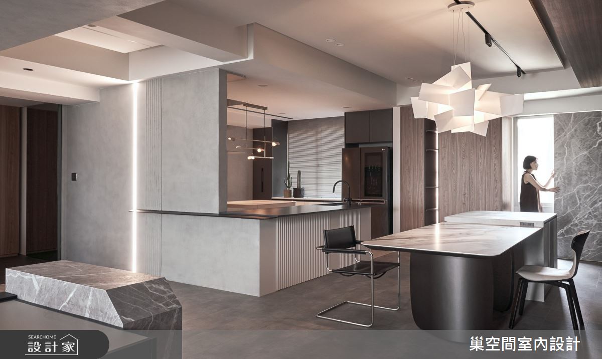 70坪中古屋(5~15年)＿現代風餐廳廚房案例圖片＿巢空間室內設計＿巢空間_21初生 Riverside Abode之33