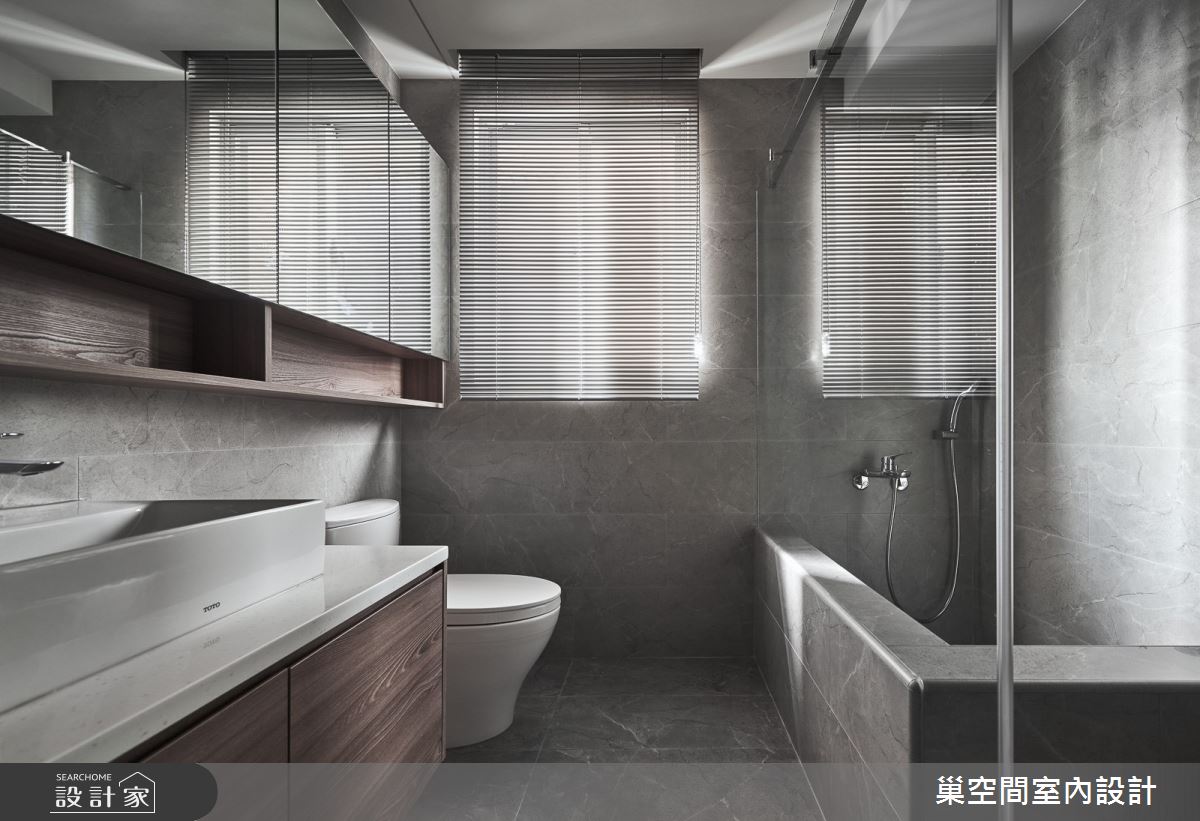 70坪中古屋(5~15年)＿現代風浴室案例圖片＿巢空間室內設計＿巢空間_21初生 Riverside Abode之55