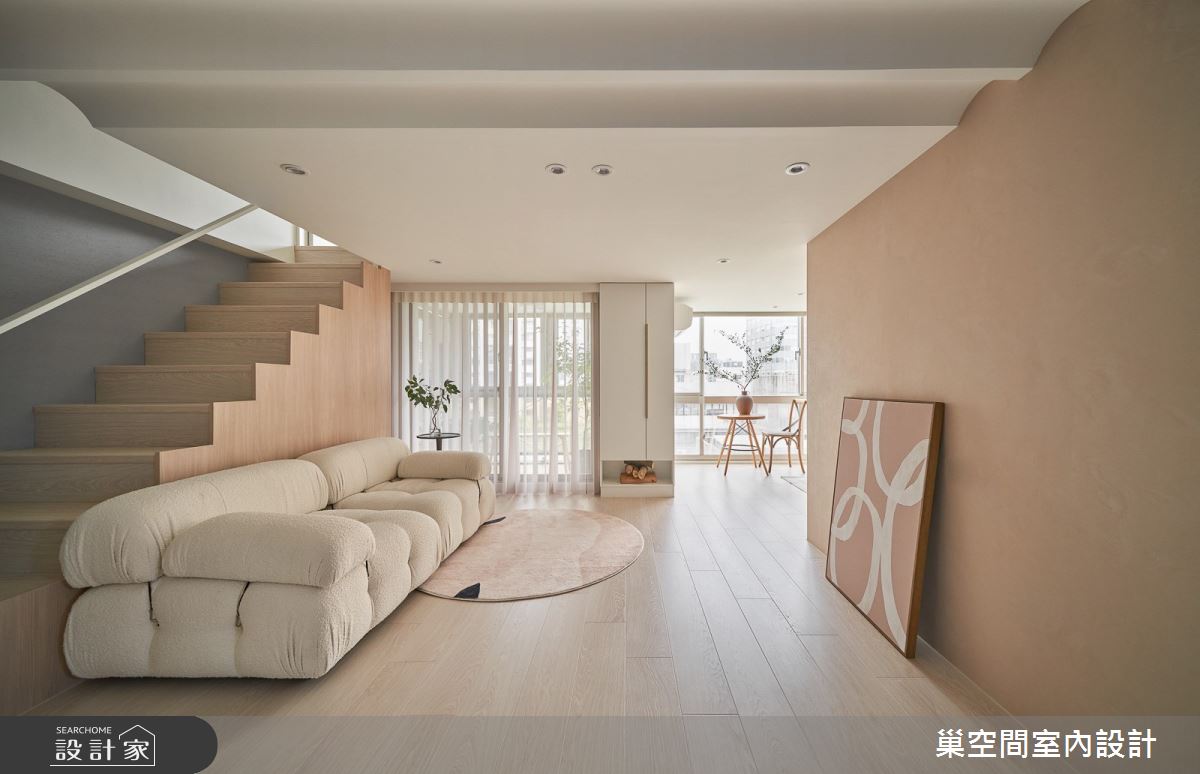 12坪中古屋(5~15年)＿混搭風客廳樓梯案例圖片＿巢空間室內設計＿巢空間_22Duet Apartment 浮光屋之1