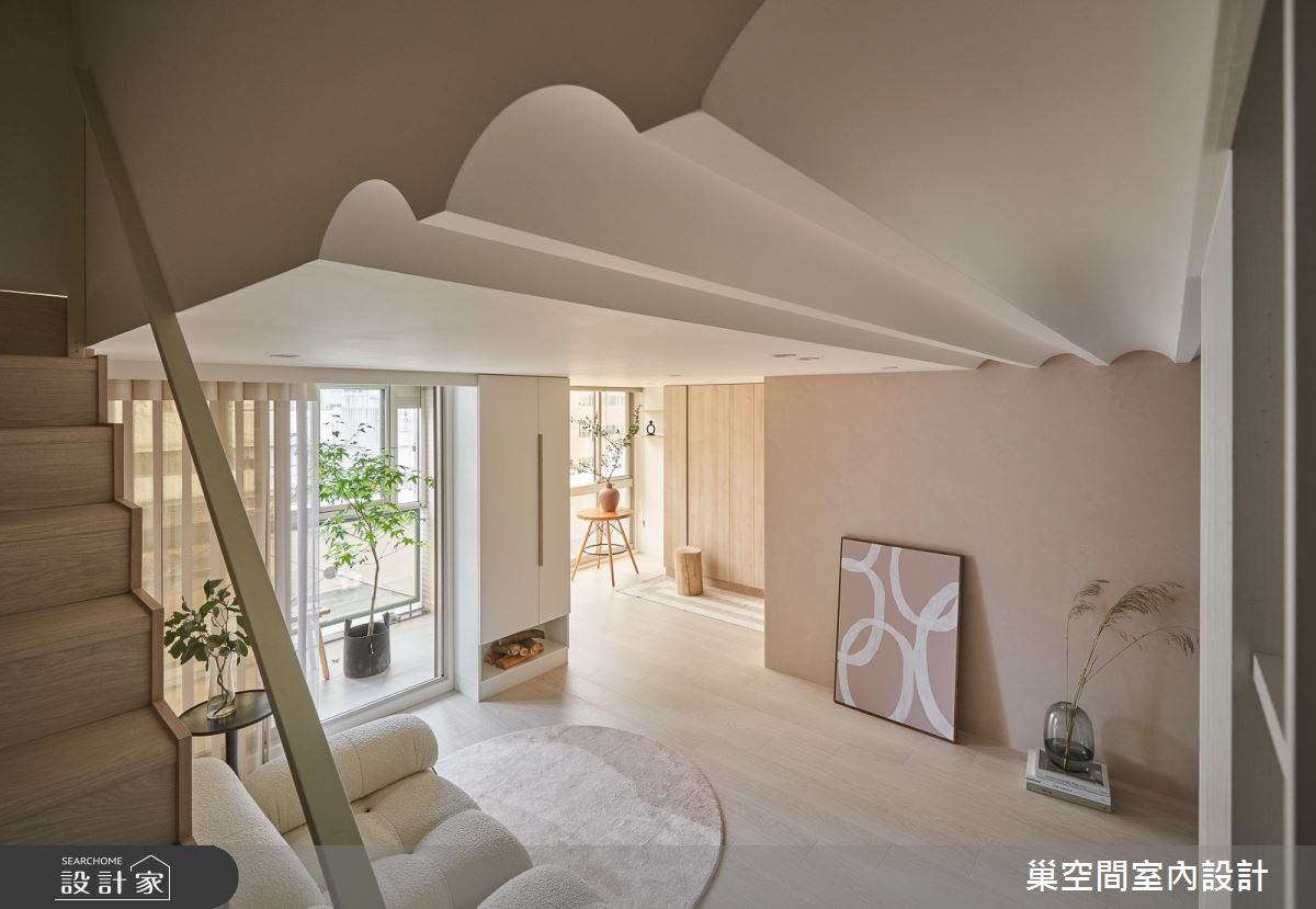 12坪中古屋(5~15年)＿混搭風客廳樓梯案例圖片＿巢空間室內設計＿巢空間_22Duet Apartment 浮光屋之8