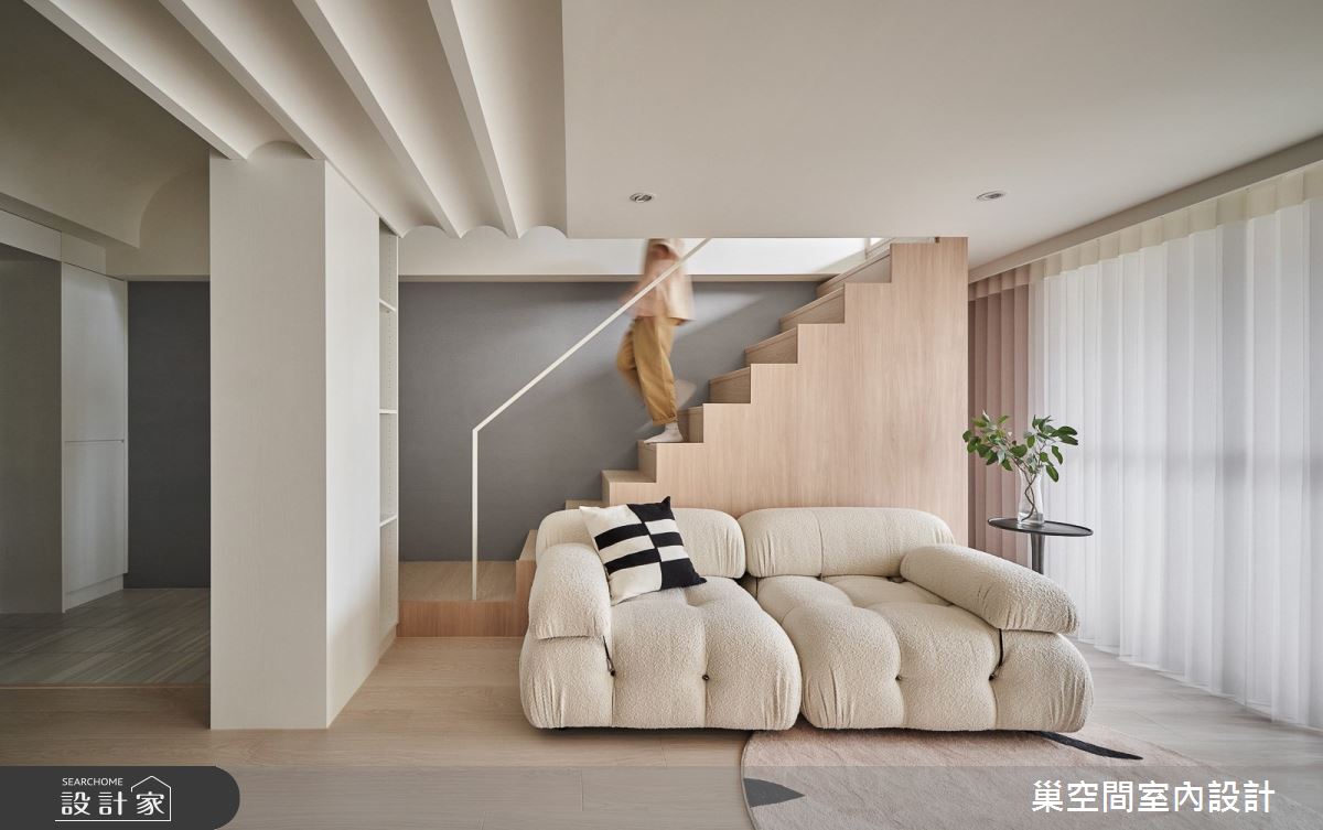 12坪中古屋(5~15年)＿混搭風客廳樓梯案例圖片＿巢空間室內設計＿巢空間_22Duet Apartment 浮光屋之24