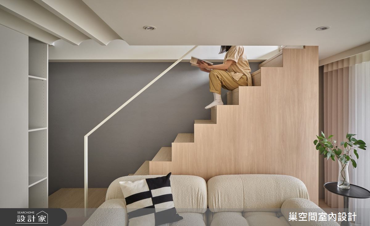 12坪中古屋(5~15年)＿混搭風客廳樓梯案例圖片＿巢空間室內設計＿巢空間_22Duet Apartment 浮光屋之25