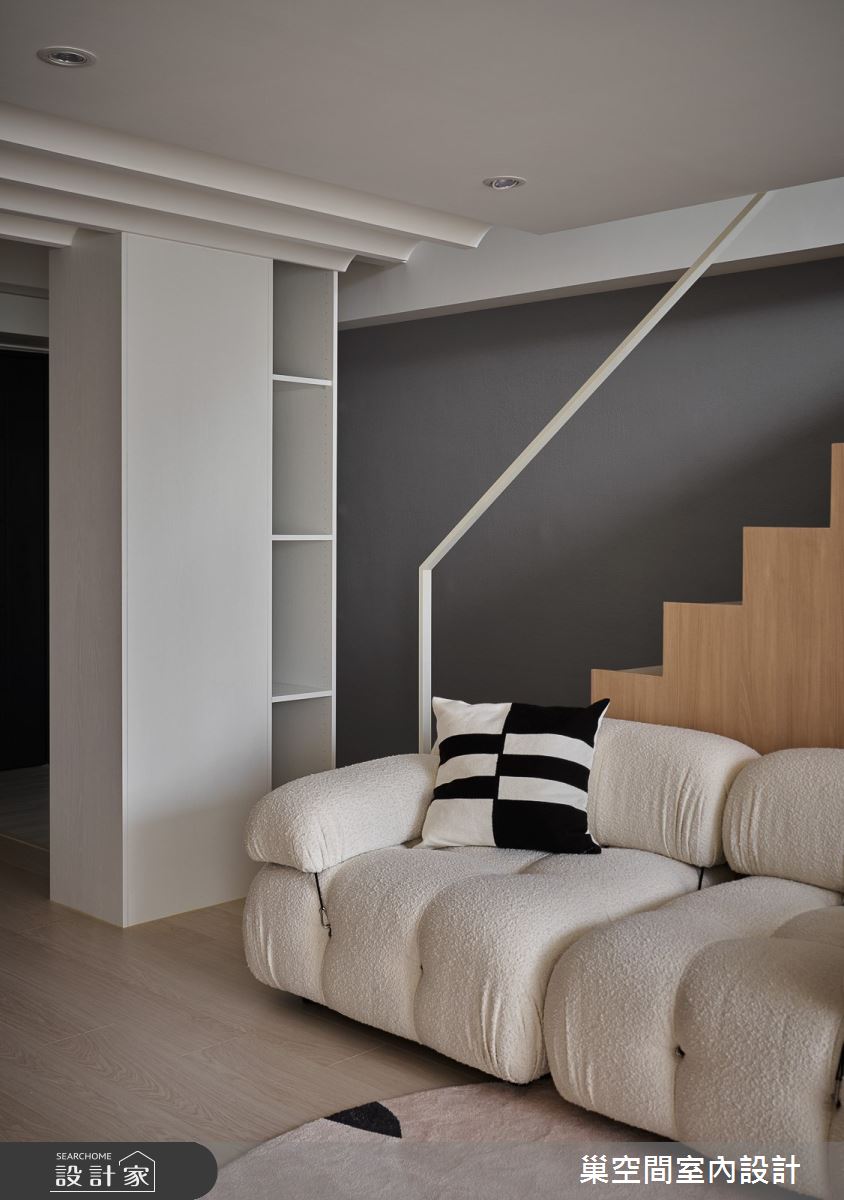 12坪中古屋(5~15年)＿混搭風客廳樓梯案例圖片＿巢空間室內設計＿巢空間_22Duet Apartment 浮光屋之23