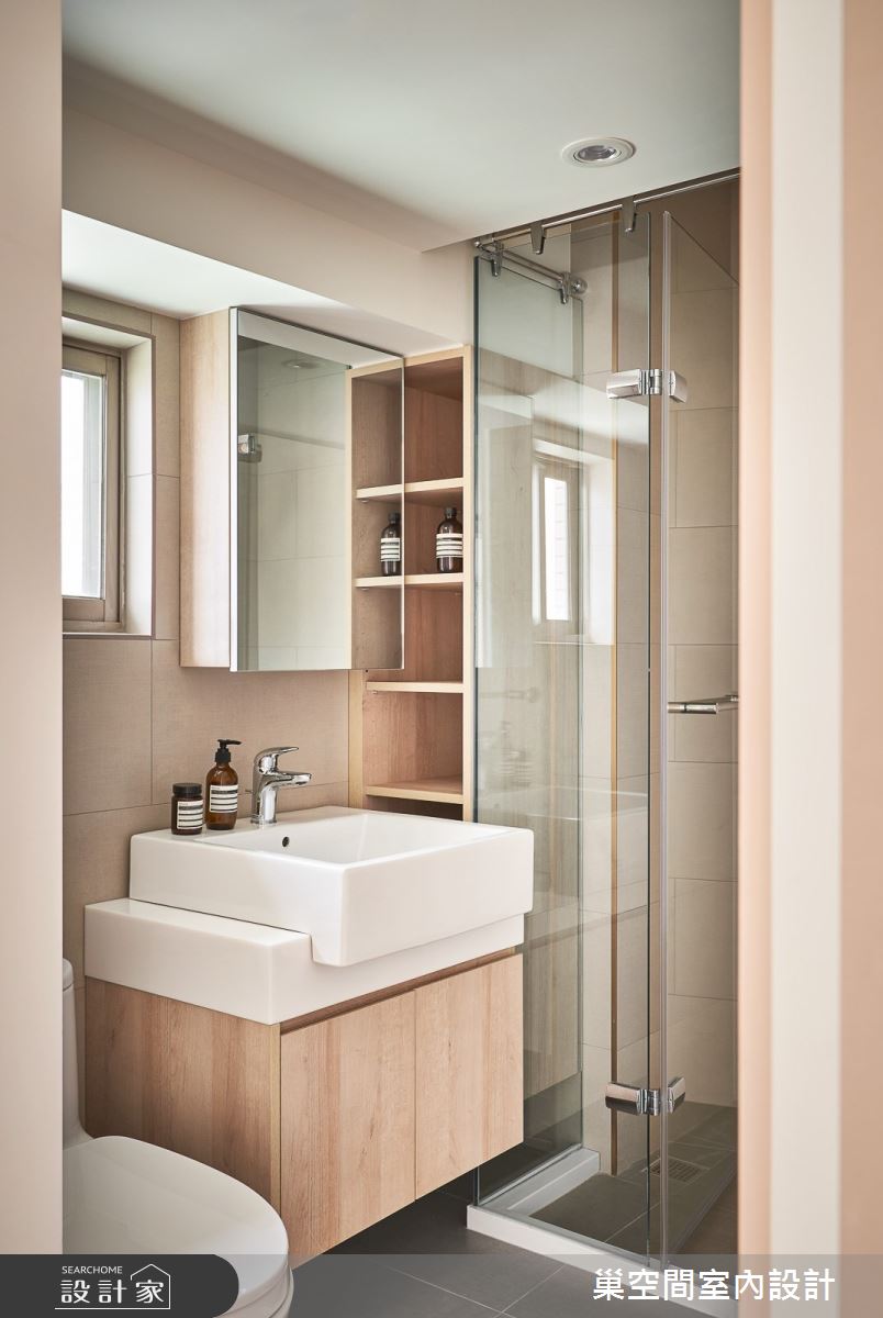 12坪中古屋(5~15年)＿混搭風浴室案例圖片＿巢空間室內設計＿巢空間_22Duet Apartment 浮光屋之28