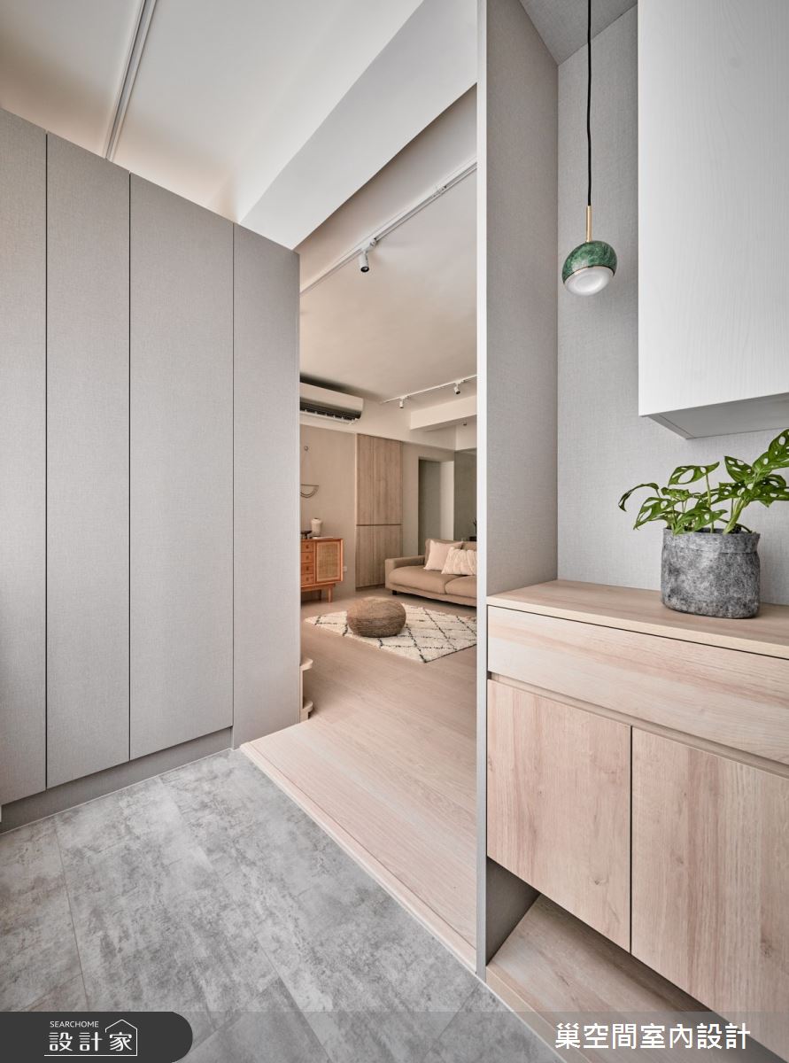 21坪老屋(16~30年)＿療癒風玄關案例圖片＿巢空間室內設計＿巢空間_23Find Alley 謐靜之1