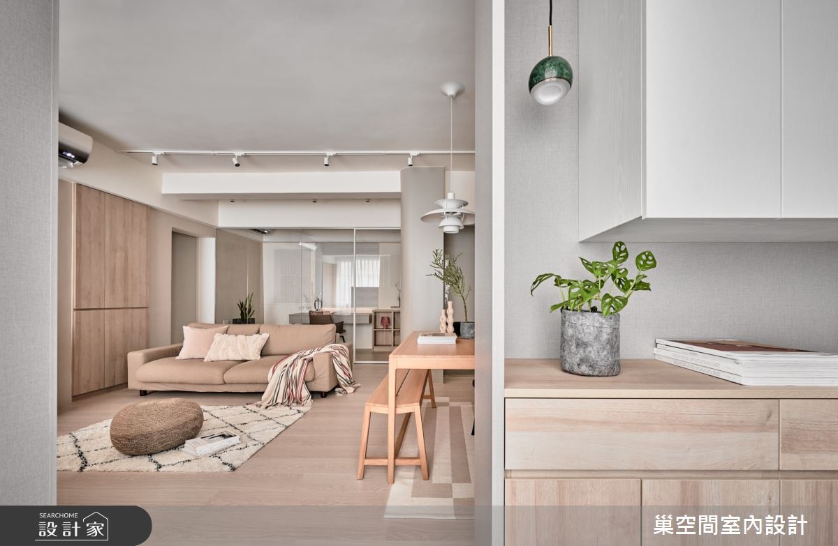21坪老屋(16~30年)＿療癒風玄關客廳餐廳案例圖片＿巢空間室內設計＿巢空間_23Find Alley 謐靜之2