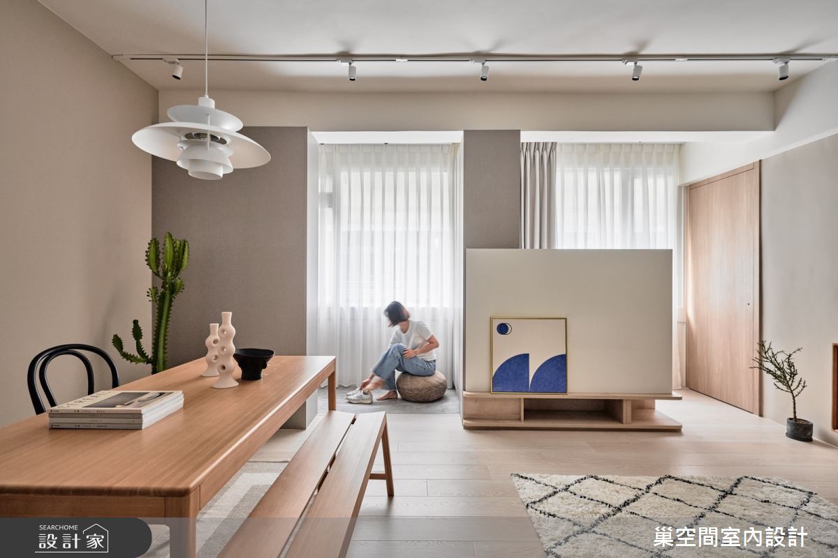 21坪老屋(16~30年)＿療癒風客廳餐廳案例圖片＿巢空間室內設計＿巢空間_23Find Alley 謐靜之4