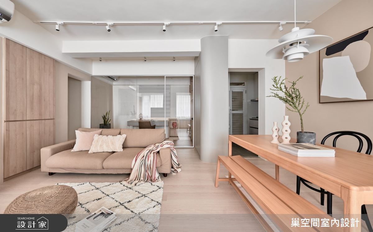 21坪老屋(16~30年)＿療癒風客廳餐廳案例圖片＿巢空間室內設計＿巢空間_23Find Alley 謐靜之3