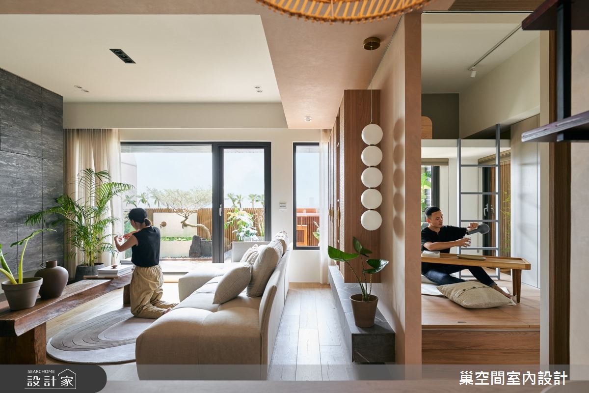 22坪中古屋(5~15年)＿度假風客廳和室多功能室案例圖片＿巢空間室內設計＿巢空間_25之14