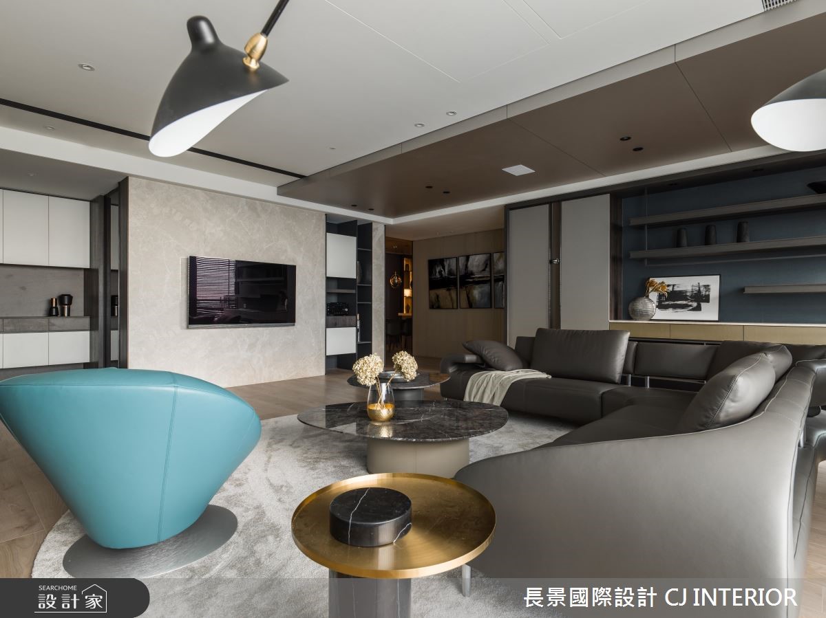 100坪新成屋(5年以下)＿休閒風客廳案例圖片＿長景設計＿長景_12之3