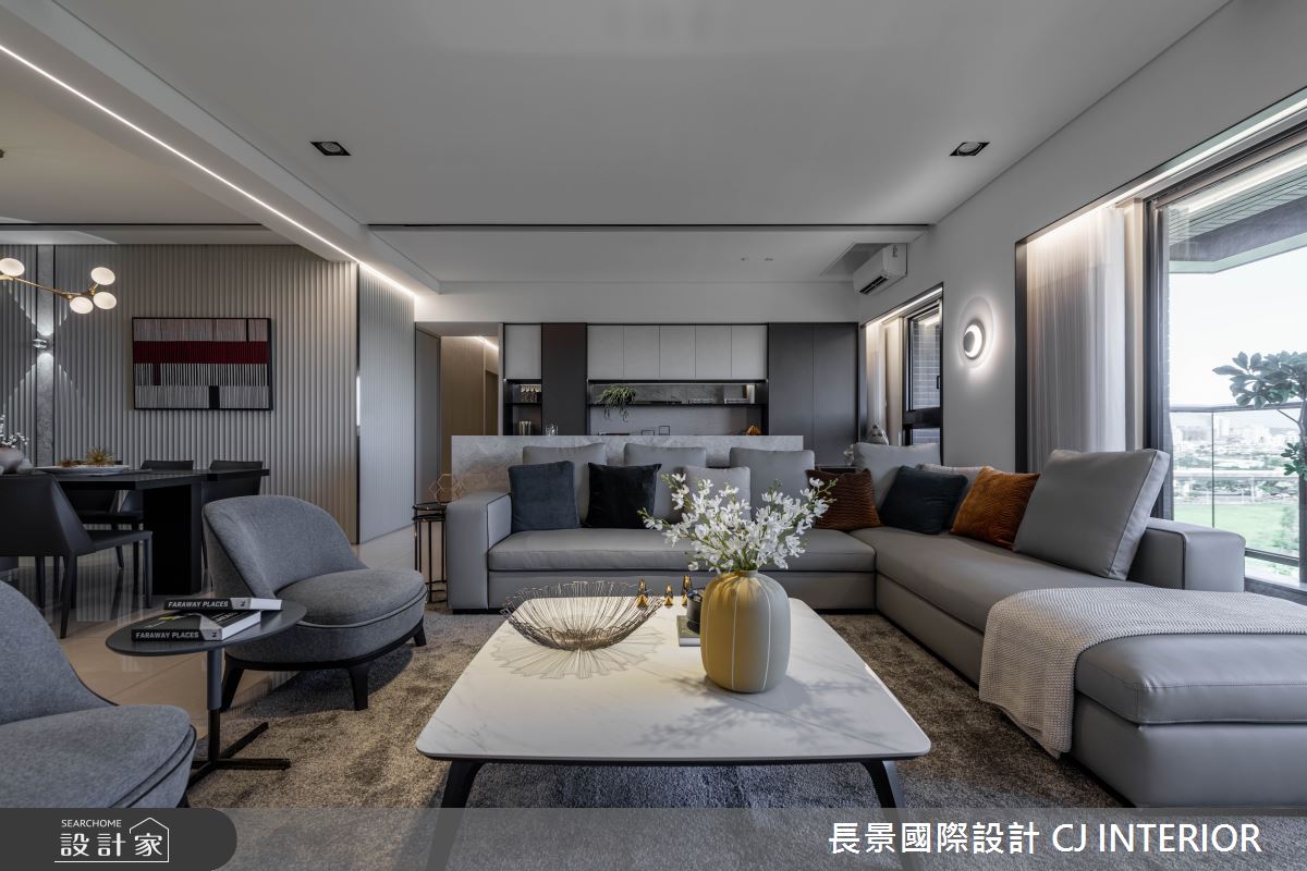 93坪新成屋(5年以下)＿混搭風客廳餐廳書房案例圖片＿長景設計＿長景_27之2