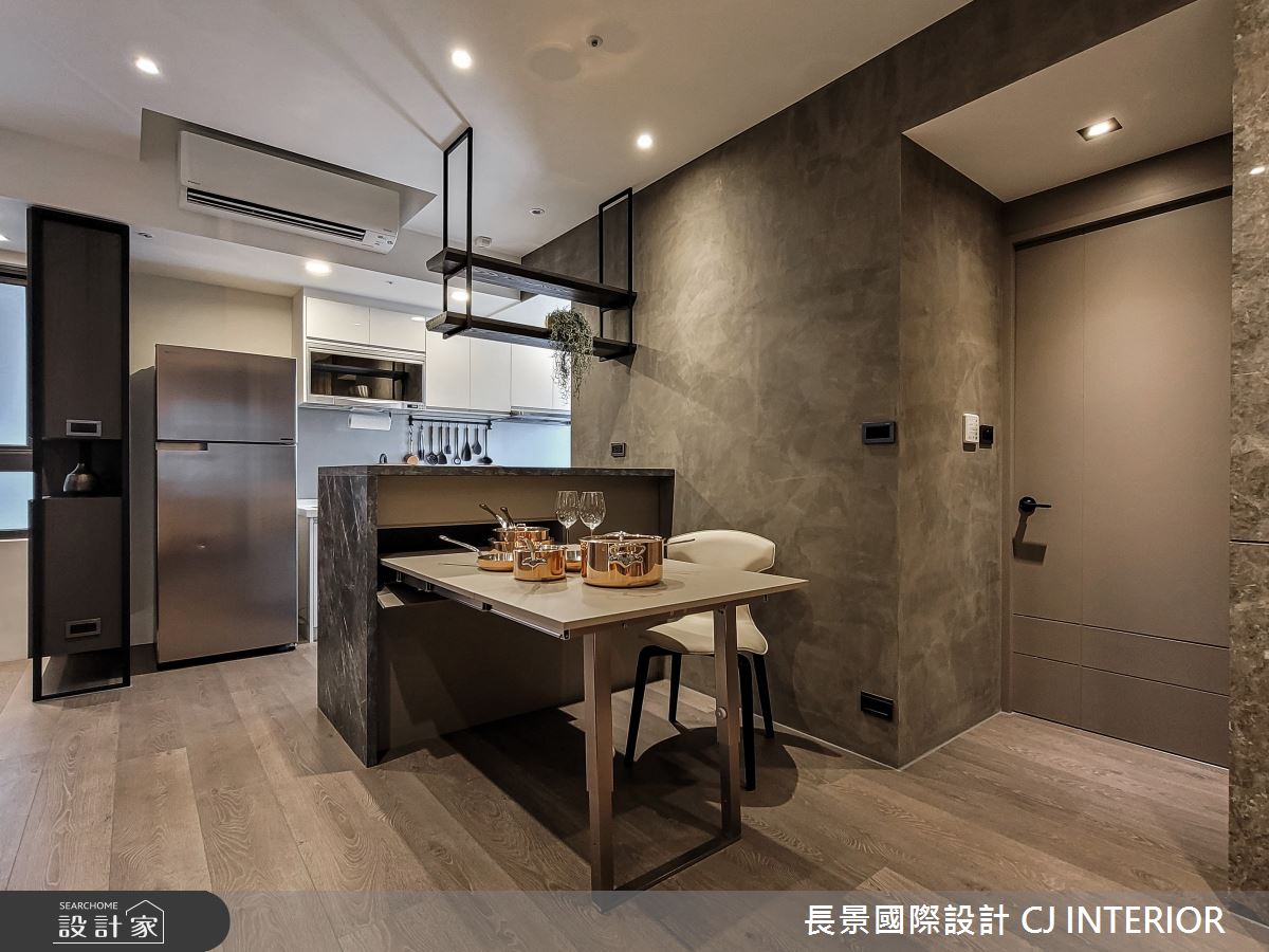 34坪新成屋(5年以下)＿現代風餐廳廚房吧檯中島案例圖片＿長景設計＿長景_35之8