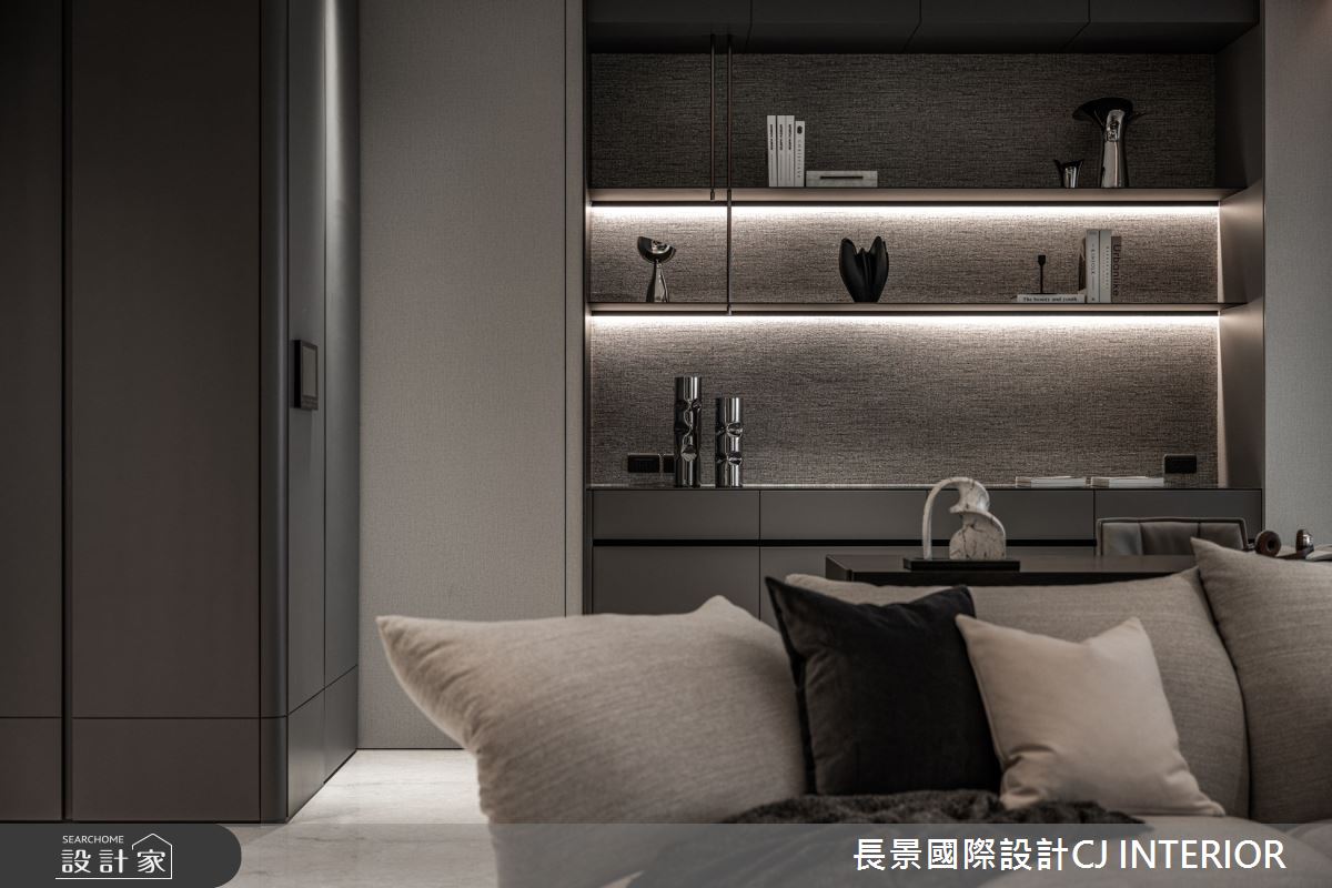 90坪新成屋(5年以下)＿現代風客廳書房工作區案例圖片＿長景設計＿長景_37大船入港輕奢退休宅之7