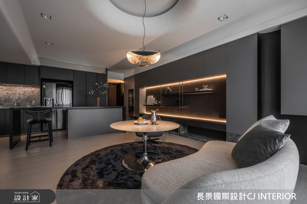 62坪新成屋(5年以下)＿現代風餐廳中島案例圖片＿長景設計＿長景_38國城定潮都會雅痞宅之7