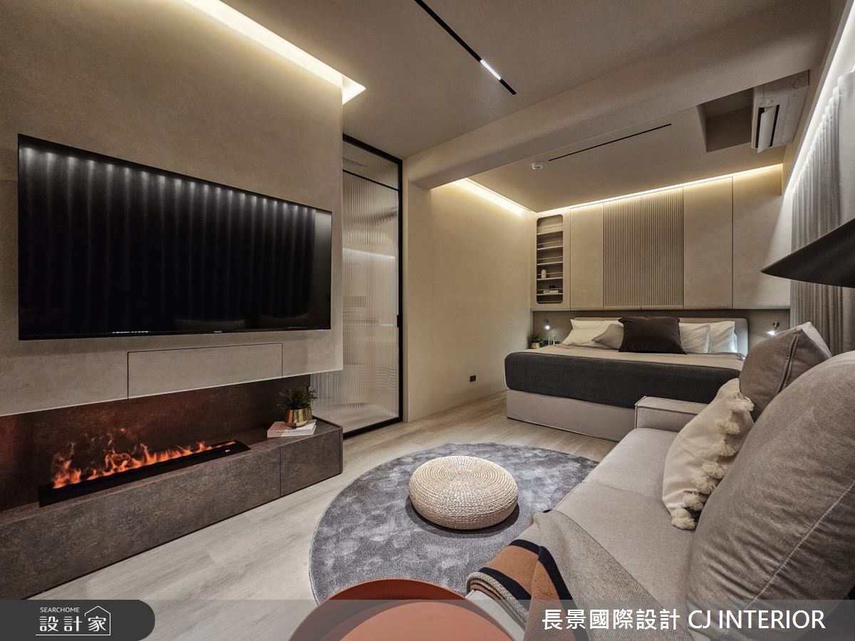12坪新成屋(5年以下)＿侘寂風客廳臥室案例圖片＿長景設計＿長景_39之7
