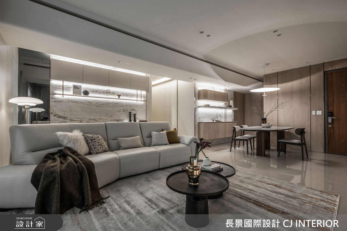 60坪新成屋(5年以下)＿現代輕美式風客廳餐廳案例圖片＿長景設計＿長景_42皇苑御之苑_低調奢華飯店宅之24