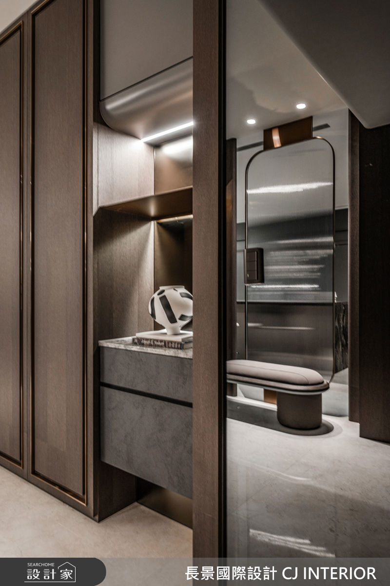 80坪新成屋(5年以下)＿現代風玄關餐廳吧檯案例圖片＿長景設計＿長景_43美術皇居_隱奢境邸之3
