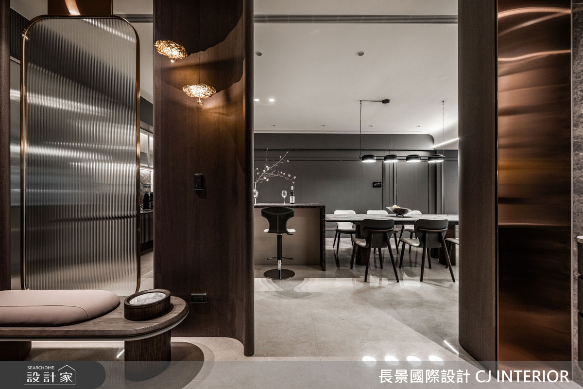 80坪新成屋(5年以下)＿現代風玄關餐廳吧檯案例圖片＿長景設計＿長景_43美術皇居_隱奢境邸之12