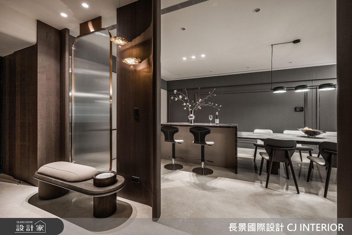 80坪新成屋(5年以下)＿現代風玄關餐廳吧檯案例圖片＿長景設計＿長景_43美術皇居_隱奢境邸之13