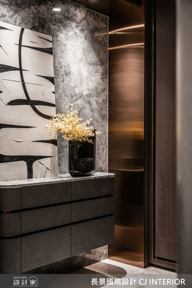 80坪新成屋(5年以下)＿現代風玄關餐廳吧檯案例圖片＿長景設計＿長景_43美術皇居_隱奢境邸之2