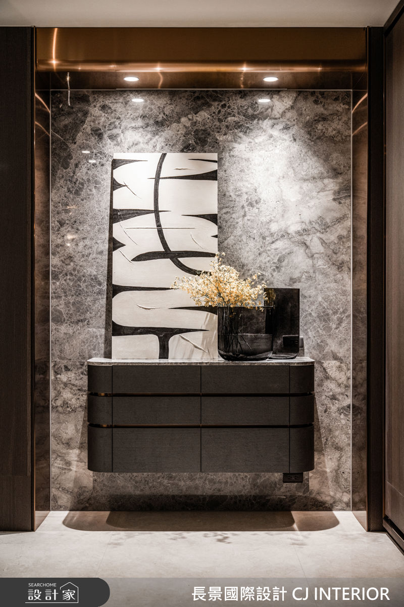 80坪新成屋(5年以下)＿現代風玄關餐廳吧檯案例圖片＿長景設計＿長景_43美術皇居_隱奢境邸之7