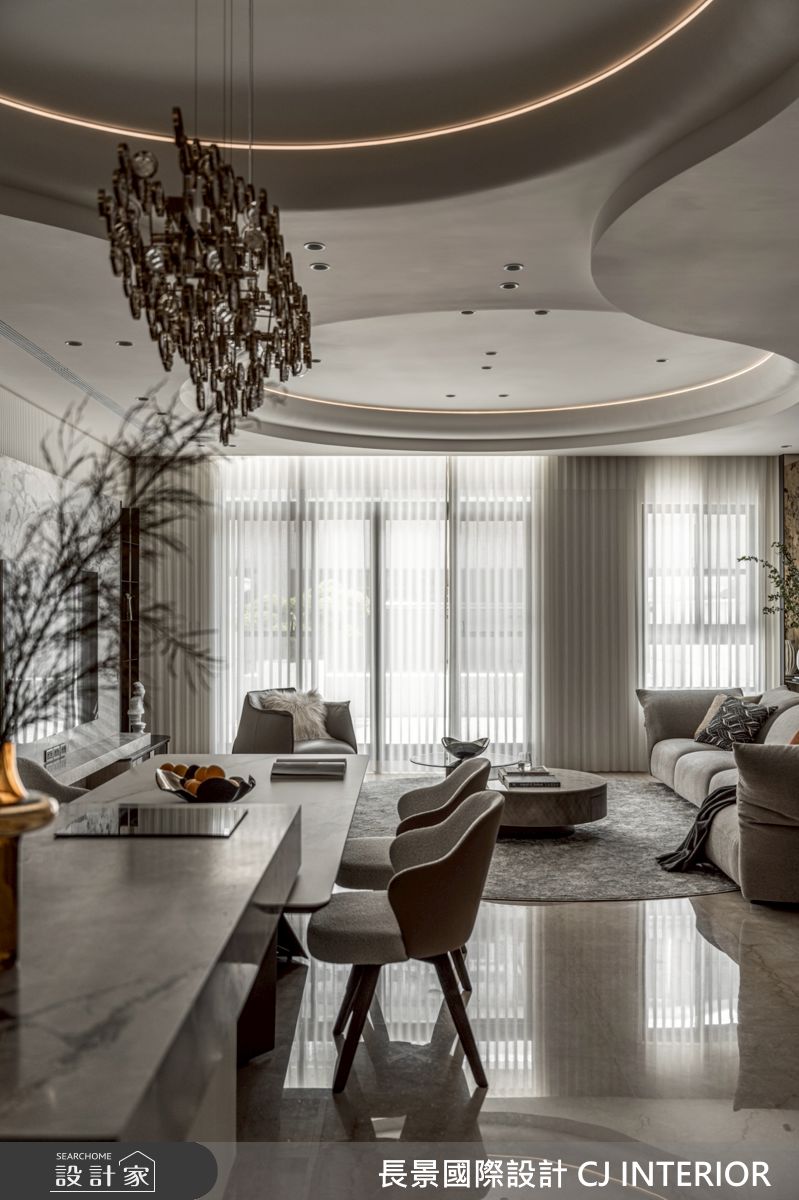 120坪新成屋(5年以下)＿現代輕美式風客廳餐廳案例圖片＿長景設計＿長景_44之11