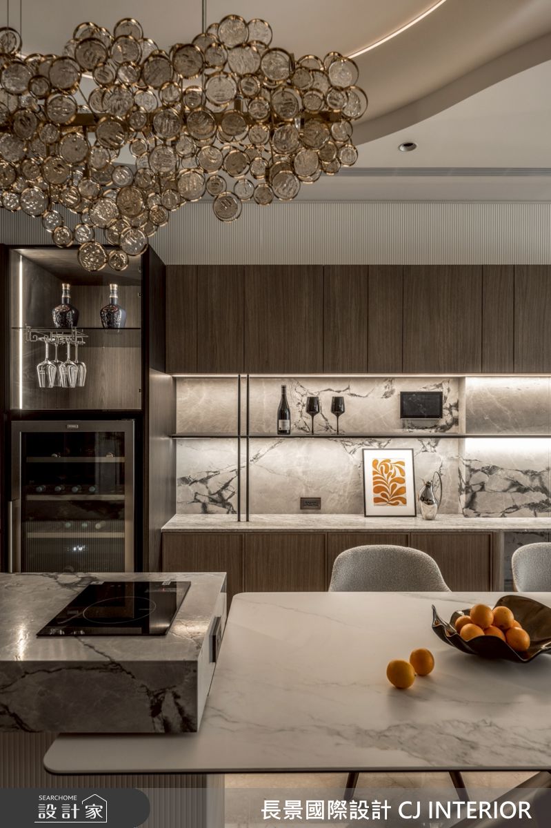 120坪新成屋(5年以下)＿現代輕美式風餐廳中島案例圖片＿長景設計＿長景_44之7