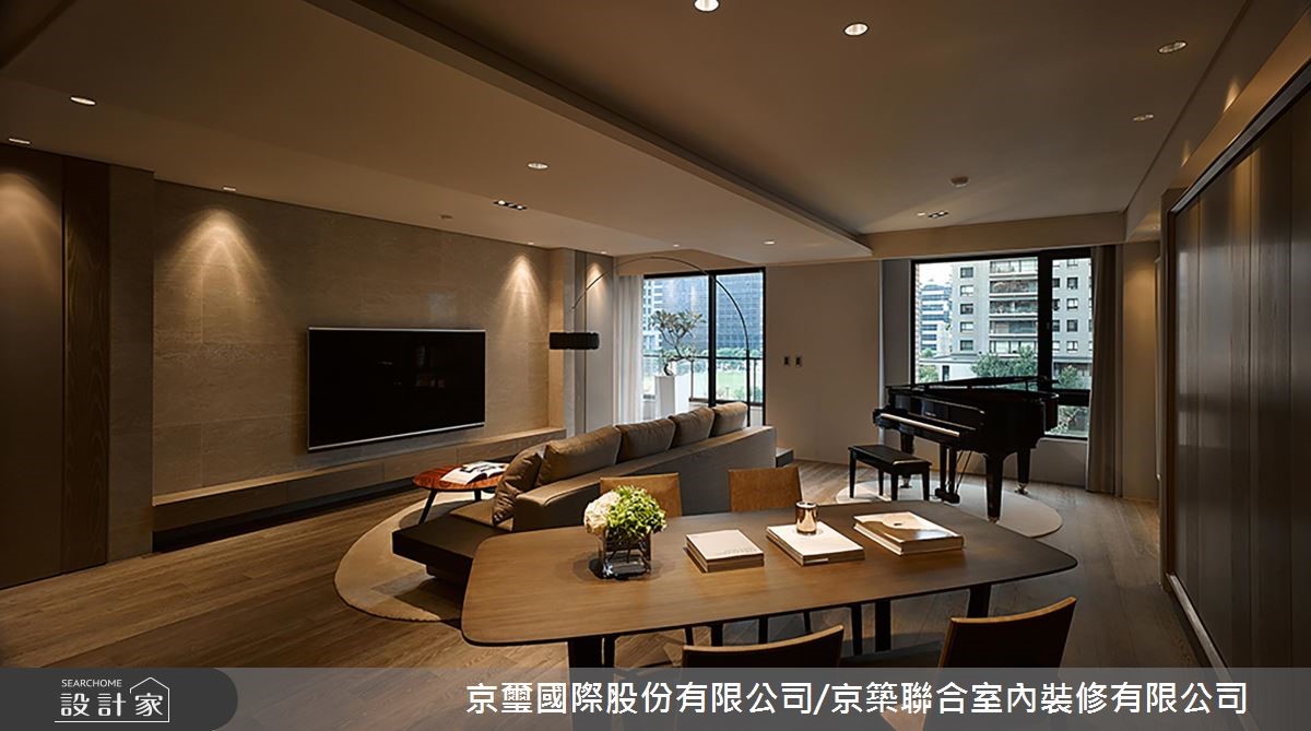 60坪新成屋(5年以下)＿現代風客廳書房案例圖片＿京璽國際股份有限公司/京築聯合室內裝修有限公司＿京璽國際_台中七期豪宅_60坪甦‧人文形意之2