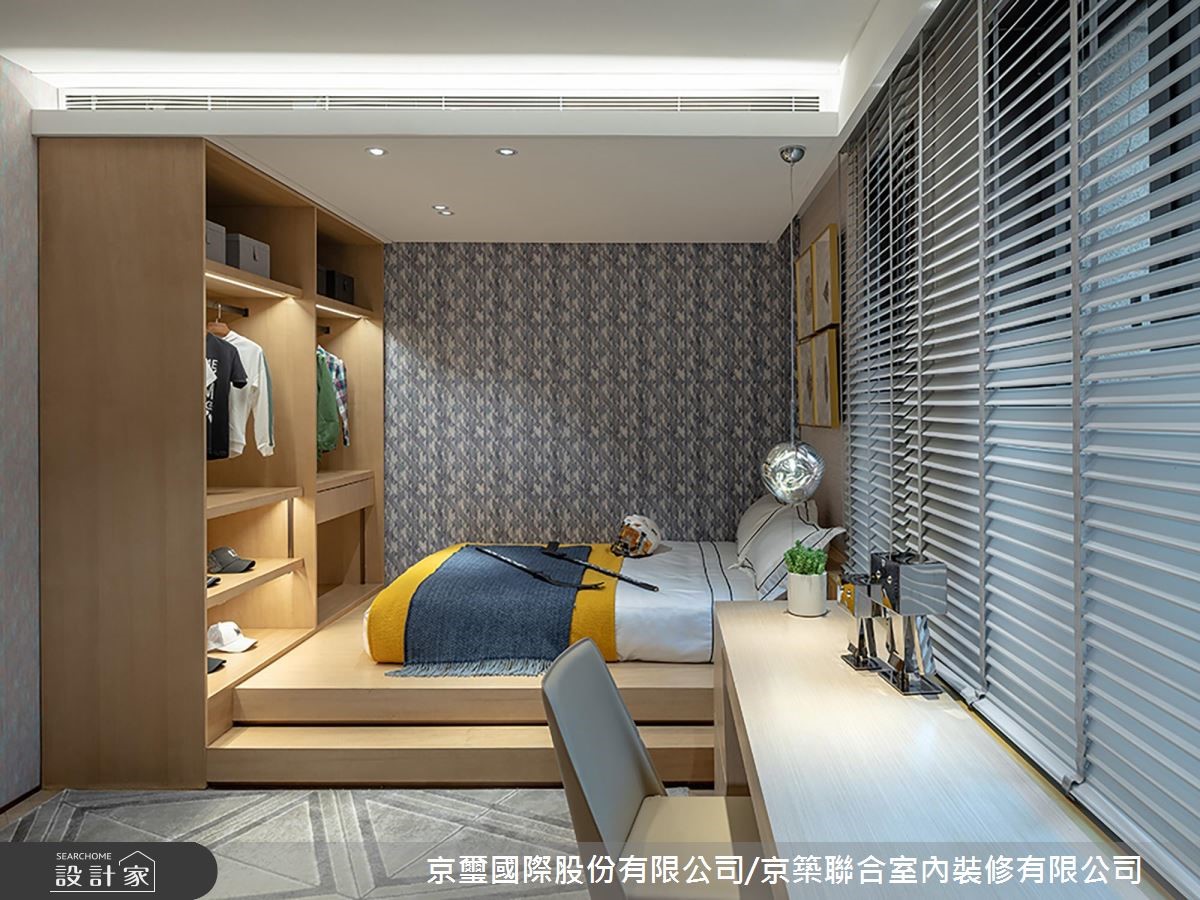 預售屋＿現代風臥室臥榻案例圖片＿京璽國際股份有限公司/京築聯合室內裝修有限公司＿京璽國際_城市中的雙層花園別墅_78.7坪現代風之27