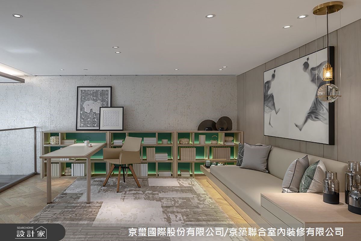 預售屋＿現代風書房案例圖片＿京璽國際股份有限公司/京築聯合室內裝修有限公司＿京璽國際_城市中的雙層花園別墅_78.7坪現代風之7