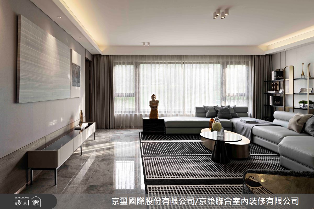 57坪預售屋＿現代風玄關案例圖片＿京璽國際股份有限公司/京築聯合室內裝修有限公司＿京璽國際_線‧構 空間形意_57坪現代風之1