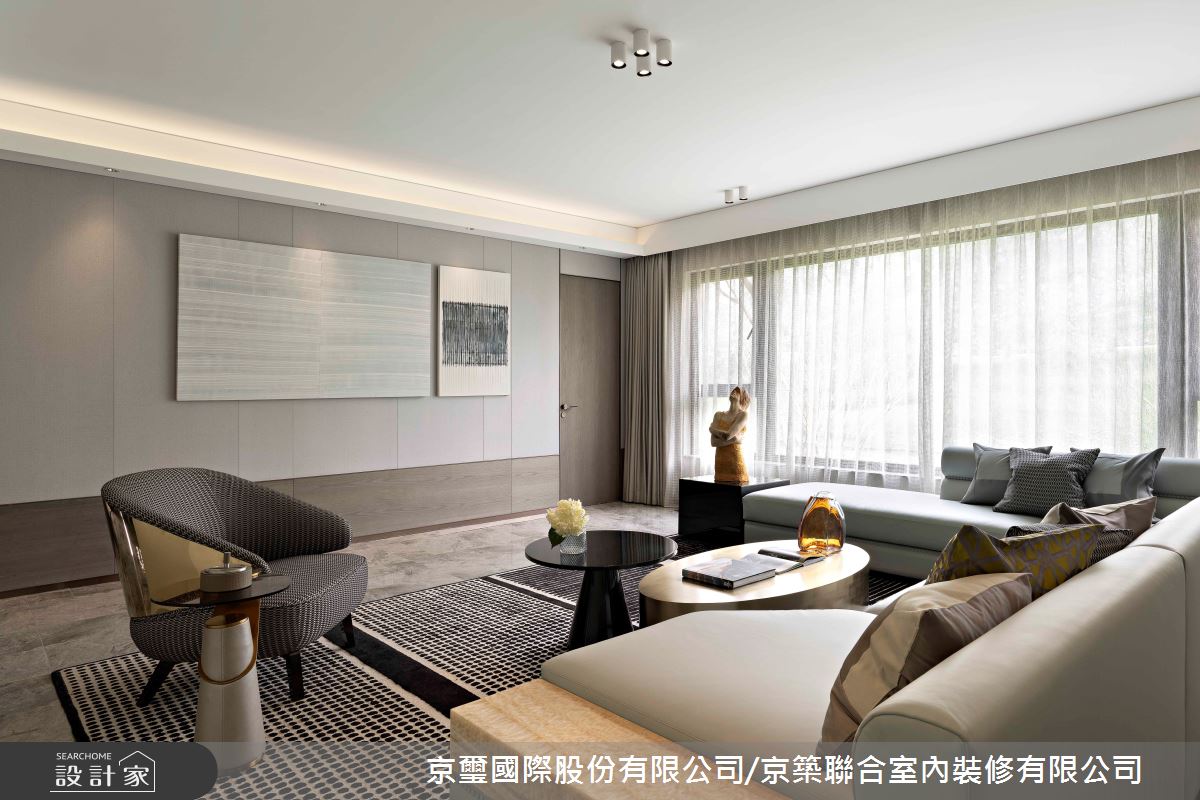 57坪預售屋＿現代風玄關案例圖片＿京璽國際股份有限公司/京築聯合室內裝修有限公司＿京璽國際_線‧構 空間形意_57坪現代風之3