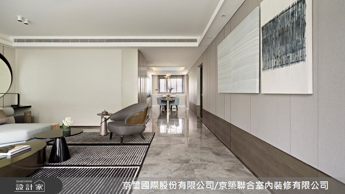 57坪預售屋＿現代風玄關案例圖片＿京璽國際股份有限公司/京築聯合室內裝修有限公司＿京璽國際_線‧構 空間形意_57坪現代風之4