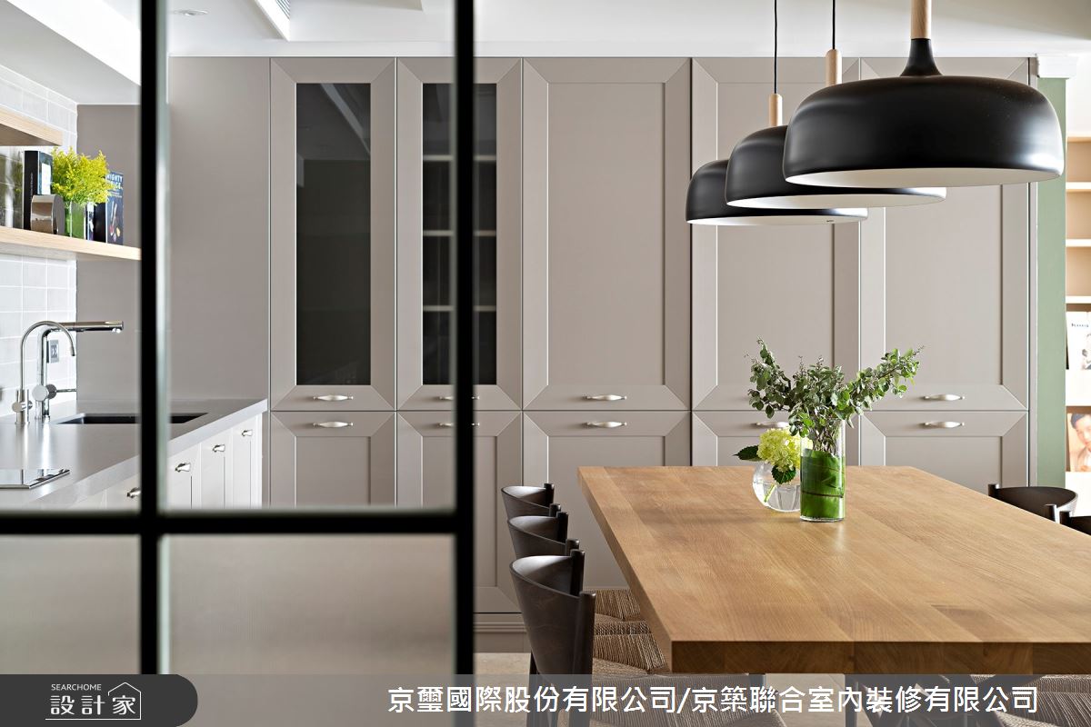 100坪老屋(16~30年)＿混搭風餐廳廚房案例圖片＿京璽國際股份有限公司/京築聯合室內裝修有限公司＿京璽國際_國泰一品_100坪敦南林蔭異國宅邸之6