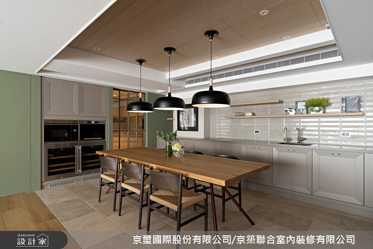 100坪老屋(16~30年)＿混搭風餐廳廚房案例圖片＿京璽國際股份有限公司/京築聯合室內裝修有限公司＿京璽國際_國泰一品_100坪敦南林蔭異國宅邸之13