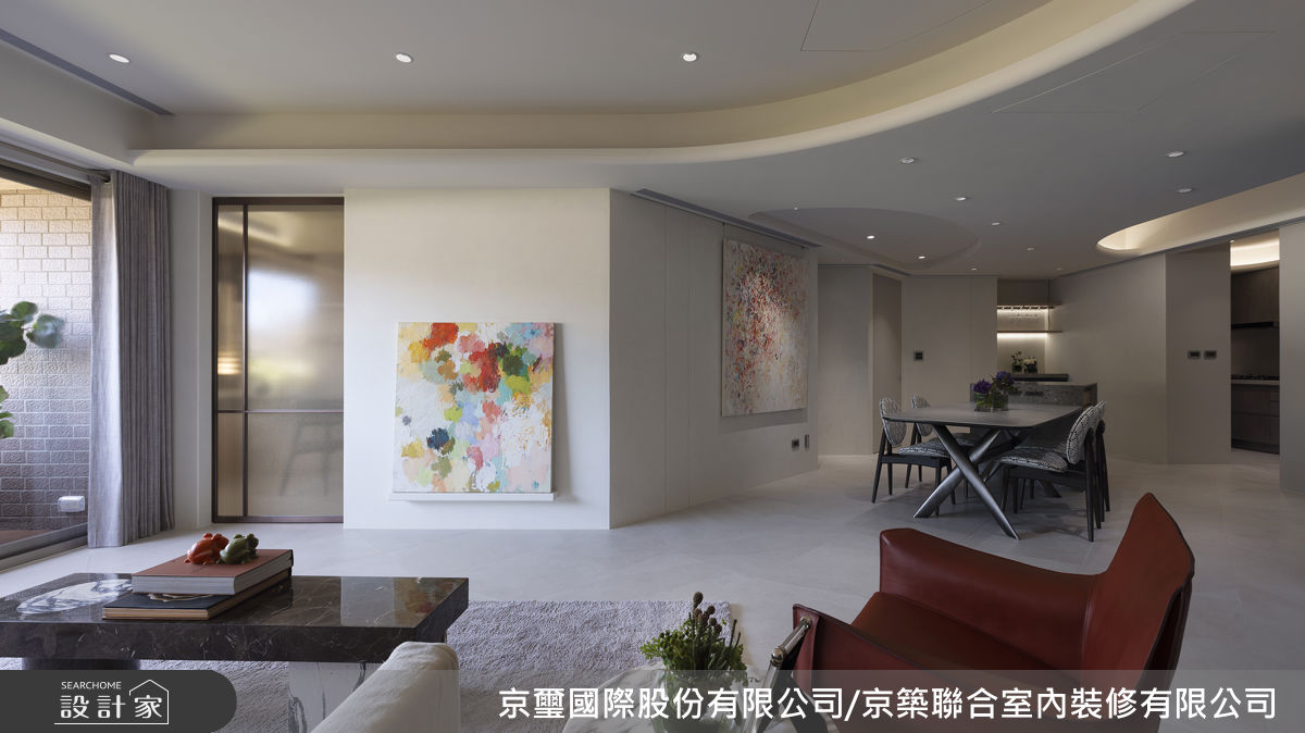 40坪老屋(31~40年)＿現代簡約風客廳餐廳案例圖片＿京璽國際股份有限公司/京築聯合室內裝修有限公司＿京璽國際_松德路_40坪現代簡約風之7