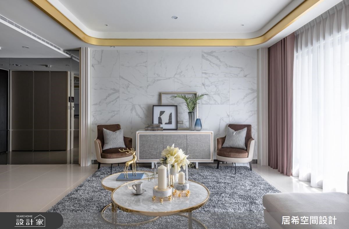 52坪新成屋(5年以下)＿奢華風客廳案例圖片＿居希室內設計有限公司＿居希_01之3