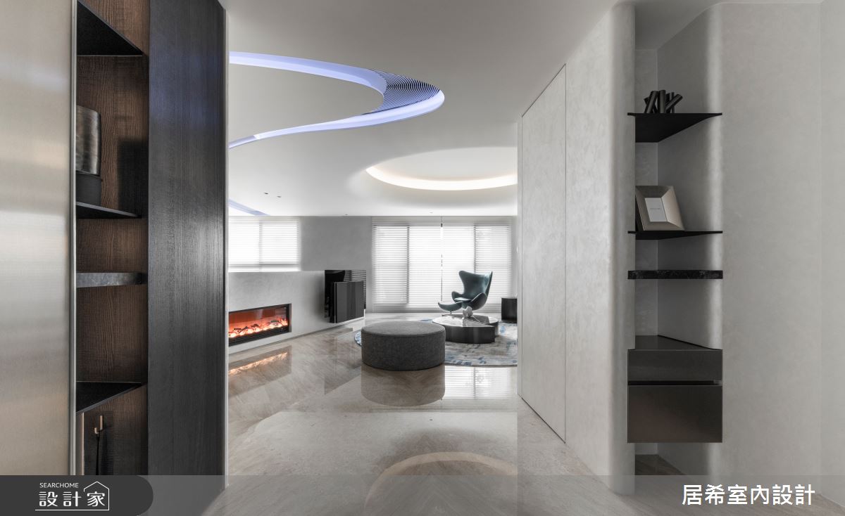 56坪新成屋(5年以下)＿現代風玄關客廳案例圖片＿居希室內設計有限公司＿居希_10之2