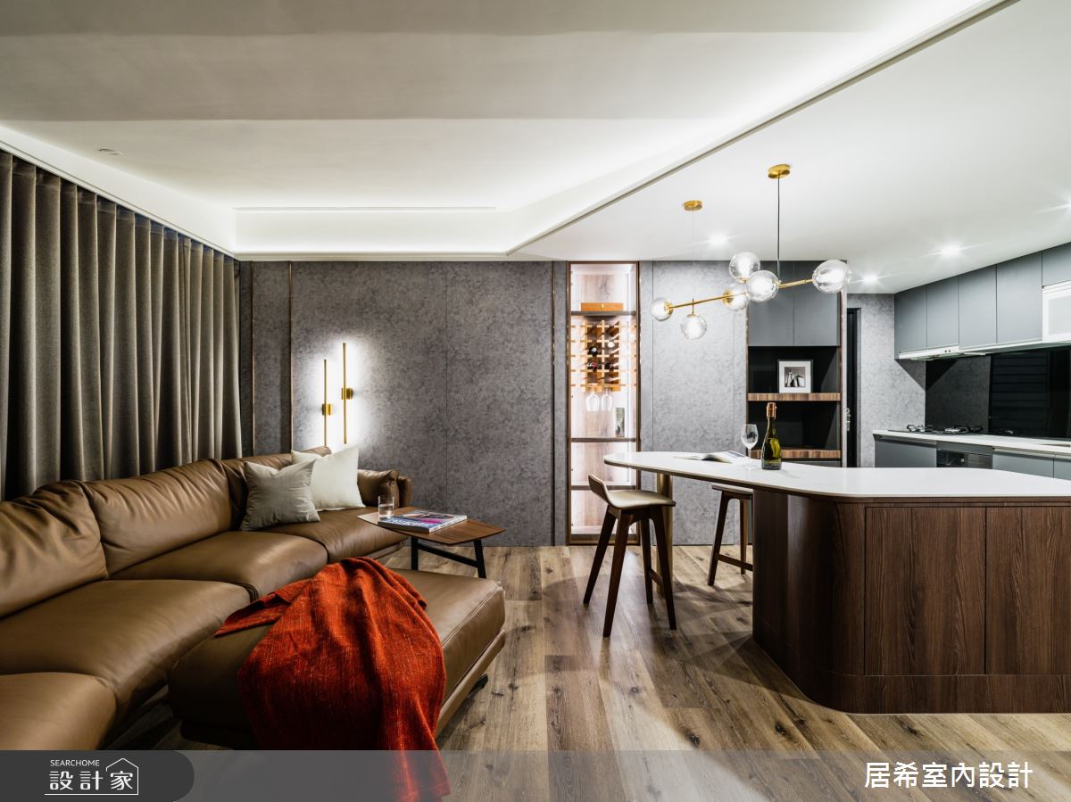 19坪新成屋(5年以下)＿現代風客廳餐廳廚房吧檯案例圖片＿居希室內設計有限公司＿居希_22之2