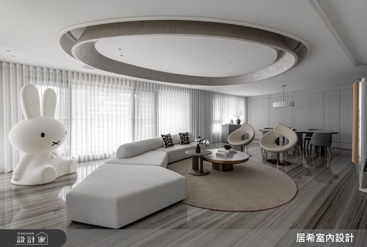 80坪新成屋(5年以下)＿法式現代風客廳案例圖片＿居希室內設計有限公司＿居希_29之3