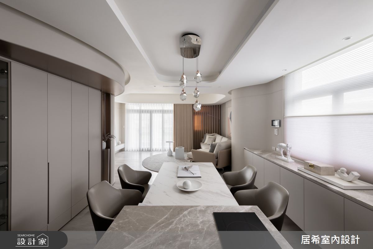 65坪新成屋(5年以下)＿奢華風客廳餐廳中島案例圖片＿居希室內設計有限公司＿居希_31之5