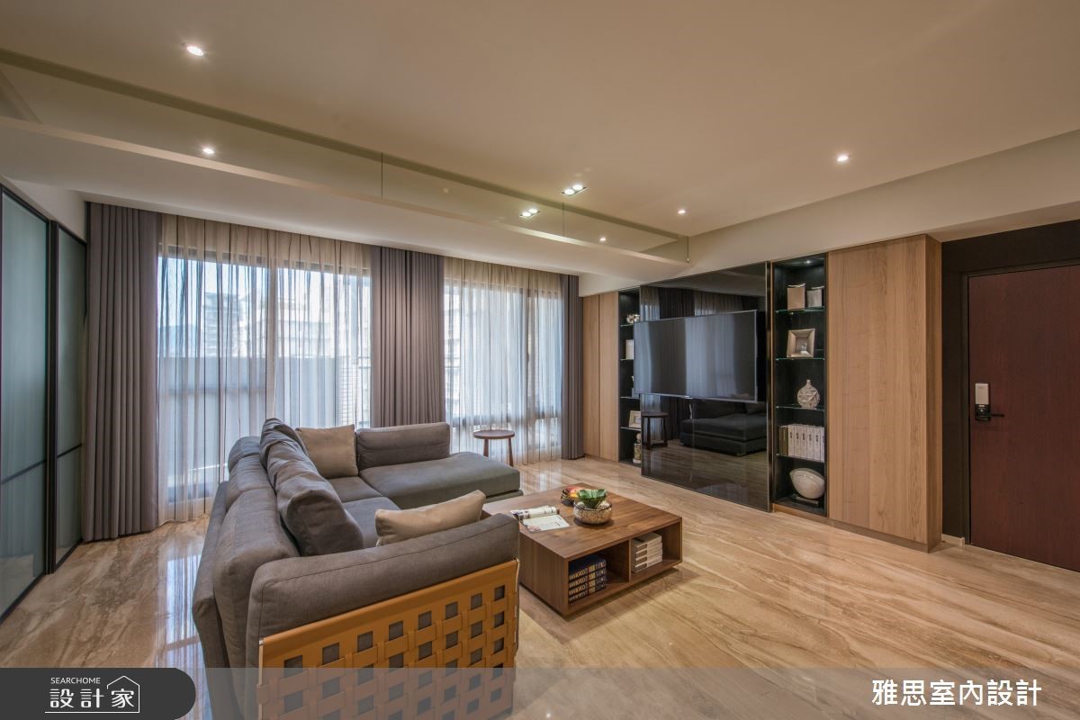 90坪新成屋(5年以下)＿現代風客廳案例圖片＿雅思室內裝修有限公司＿雅思_04之1
