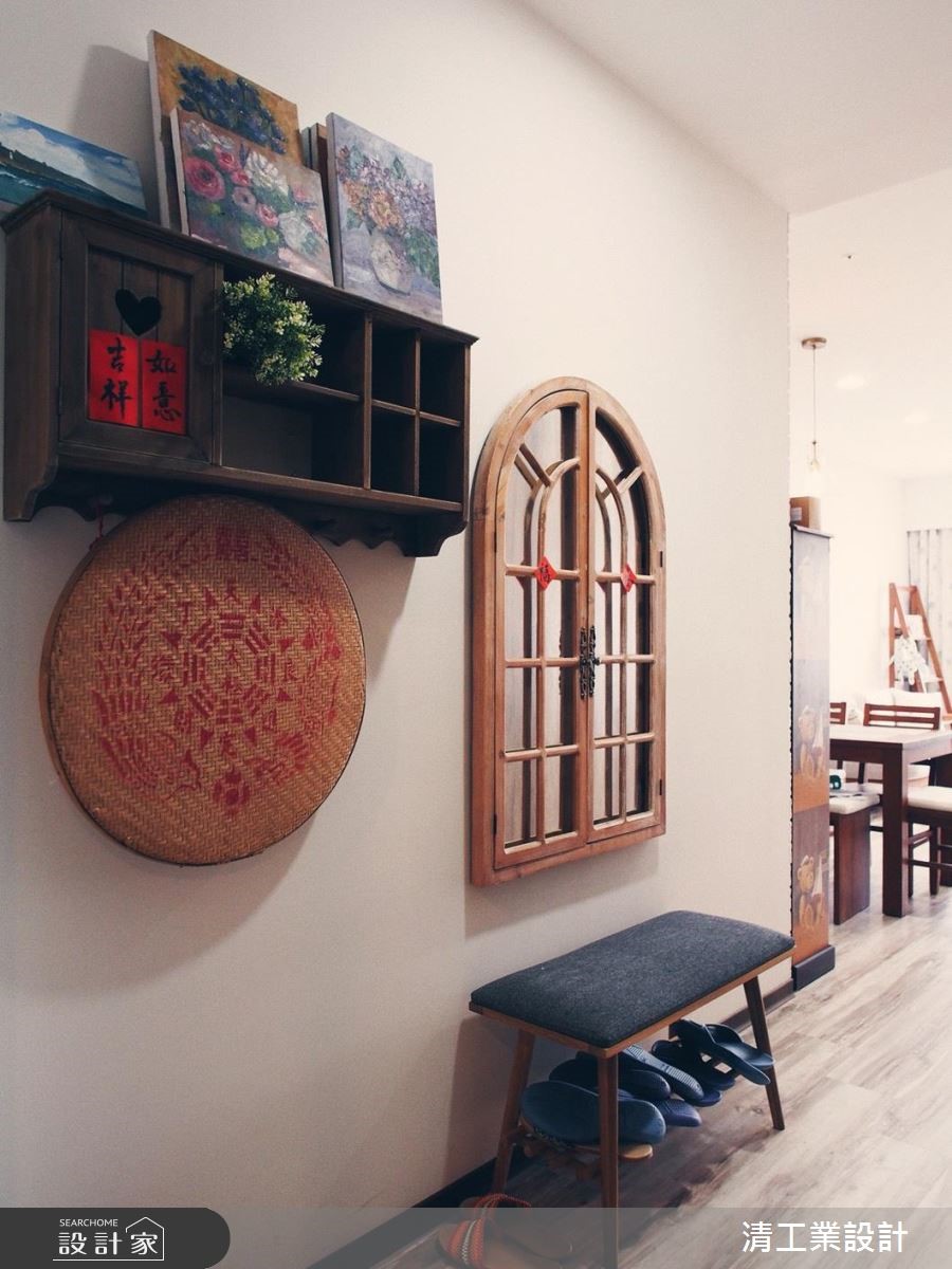 30坪新成屋(5年以下)＿混搭風玄關案例圖片＿清工業設計＿清工業_01之1